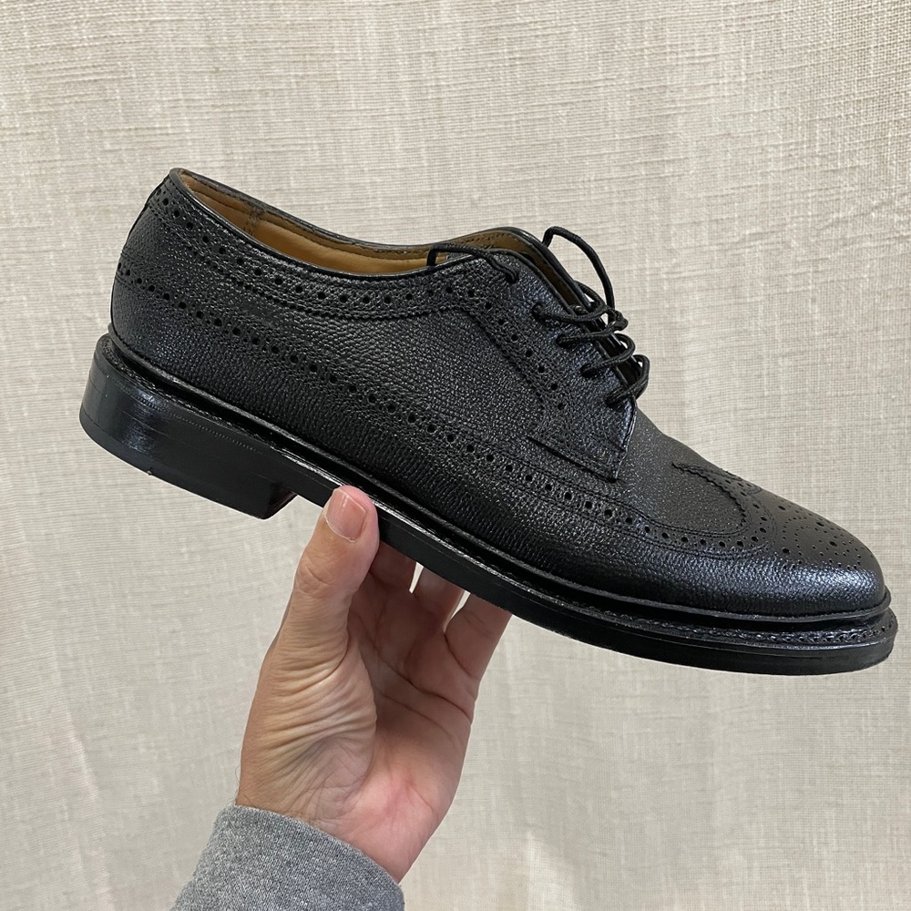 Men's Florsheim Black Leather Brogue Shoes